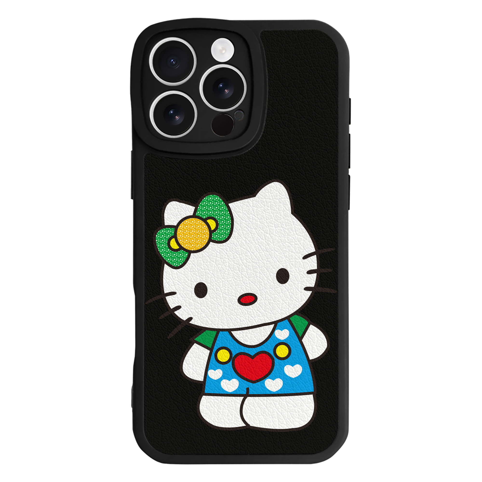 （画像用） Hello Kitty ハローキティ 【iPhone 16シリーズ対応】シリコンスマホケース（レザー調） 材質：シリコン
